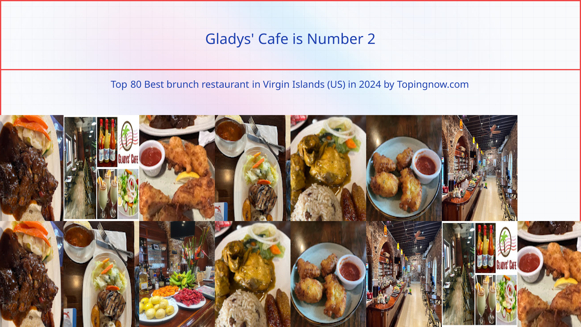 Gladys' Cafe: Top 80 Best brunch restaurant in Virgin Islands (US) in 2025