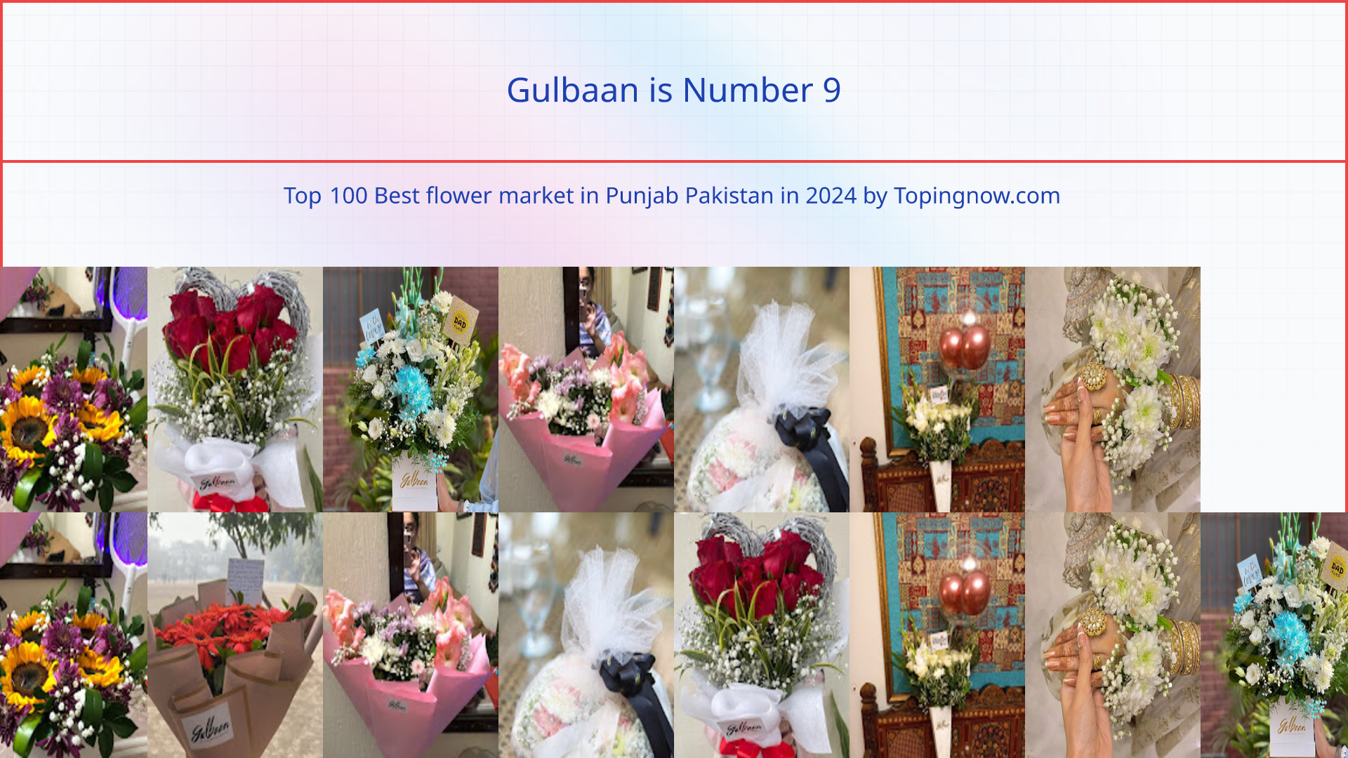 Gulbaan: Top 100 Best flower market in Punjab Pakistan in 2024