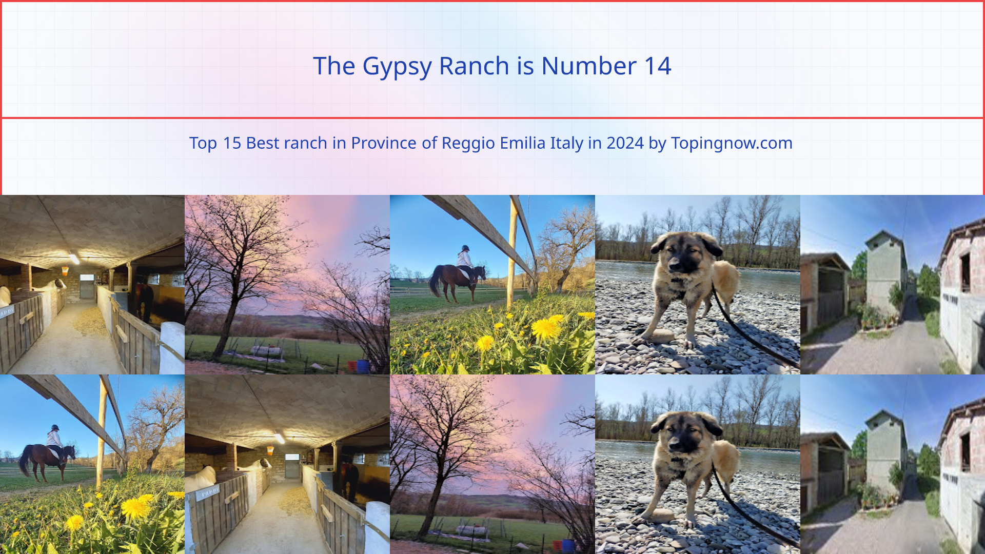 The Gypsy Ranch: Top 15 Best ranch in Province of Reggio Emilia Italy in 2024