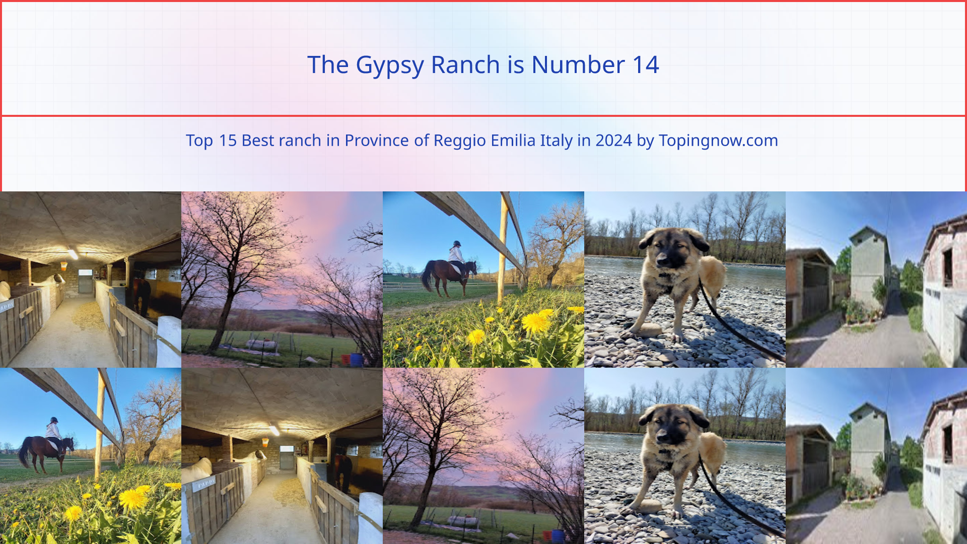 The Gypsy Ranch: Top 15 Best ranch in Province of Reggio Emilia Italy in 2025