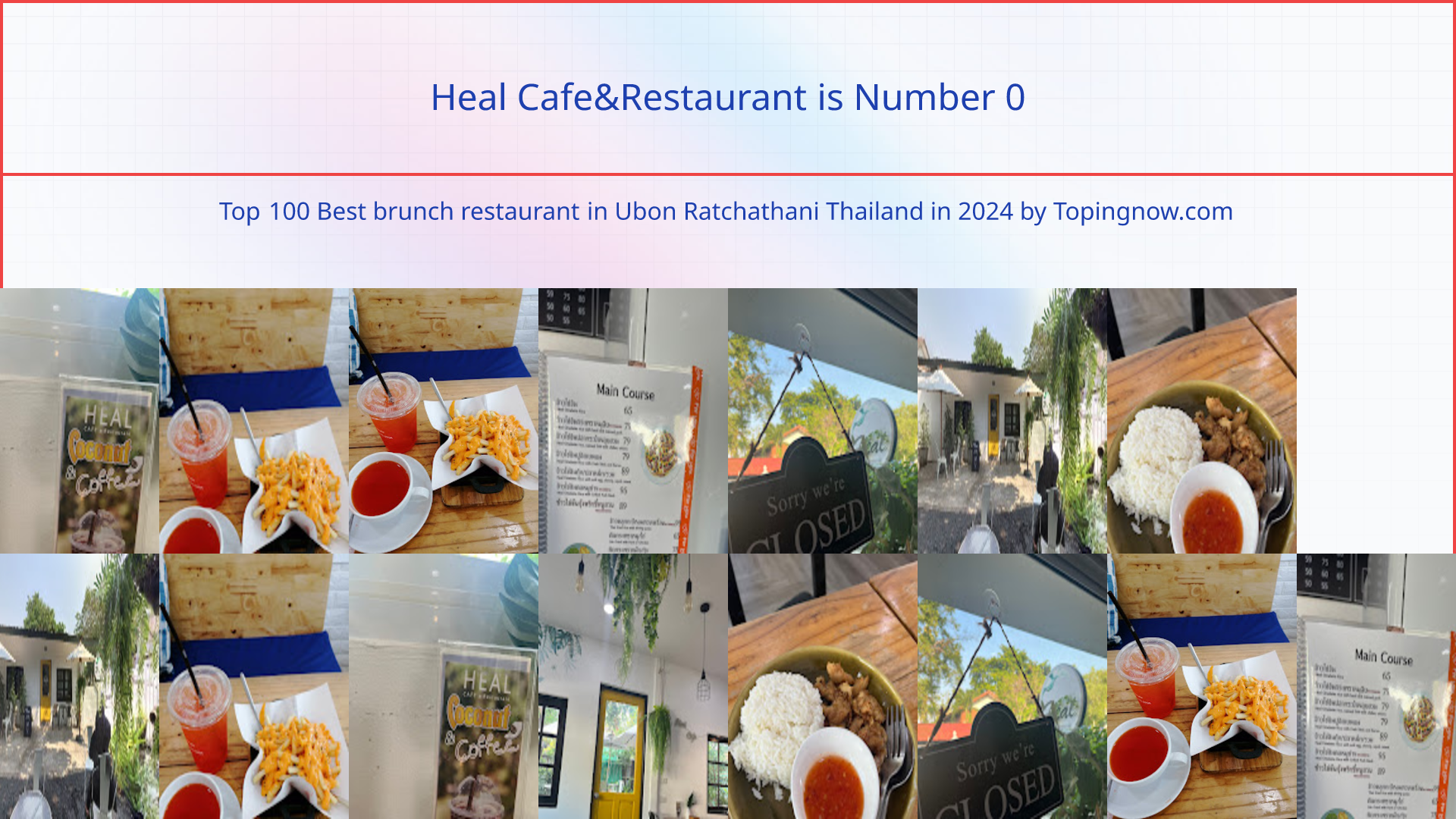 Heal Cafe&Restaurant: Top 100 Best brunch restaurant in Ubon Ratchathani Thailand in 2025