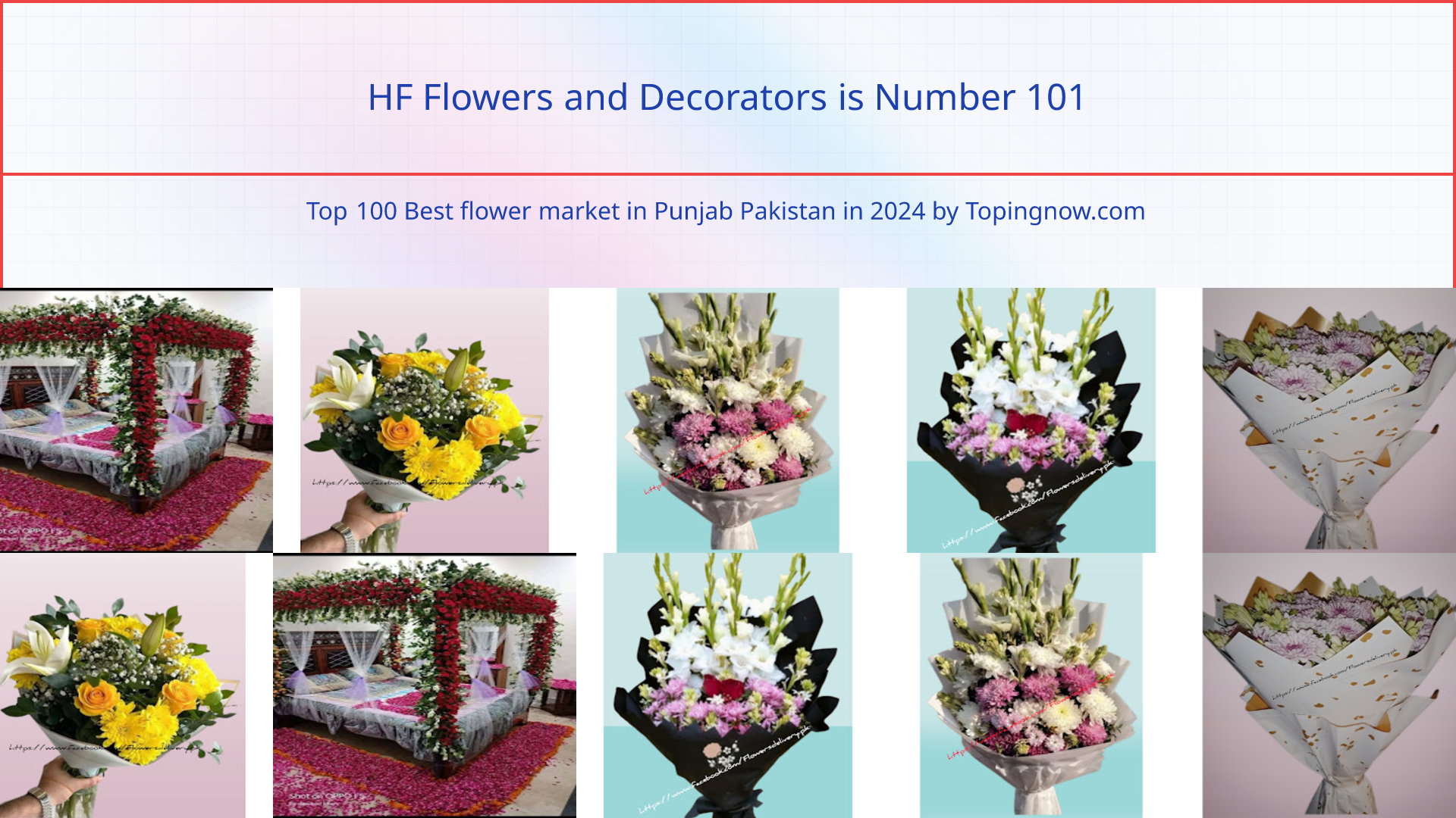 HF Flowers and Decorators: Top 100 Best flower market in Punjab Pakistan in 2024
