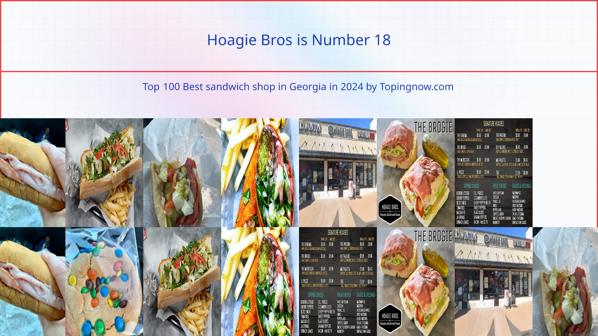 Hoagie Bros: Top 100 Best sandwich shop in Georgia in 2024