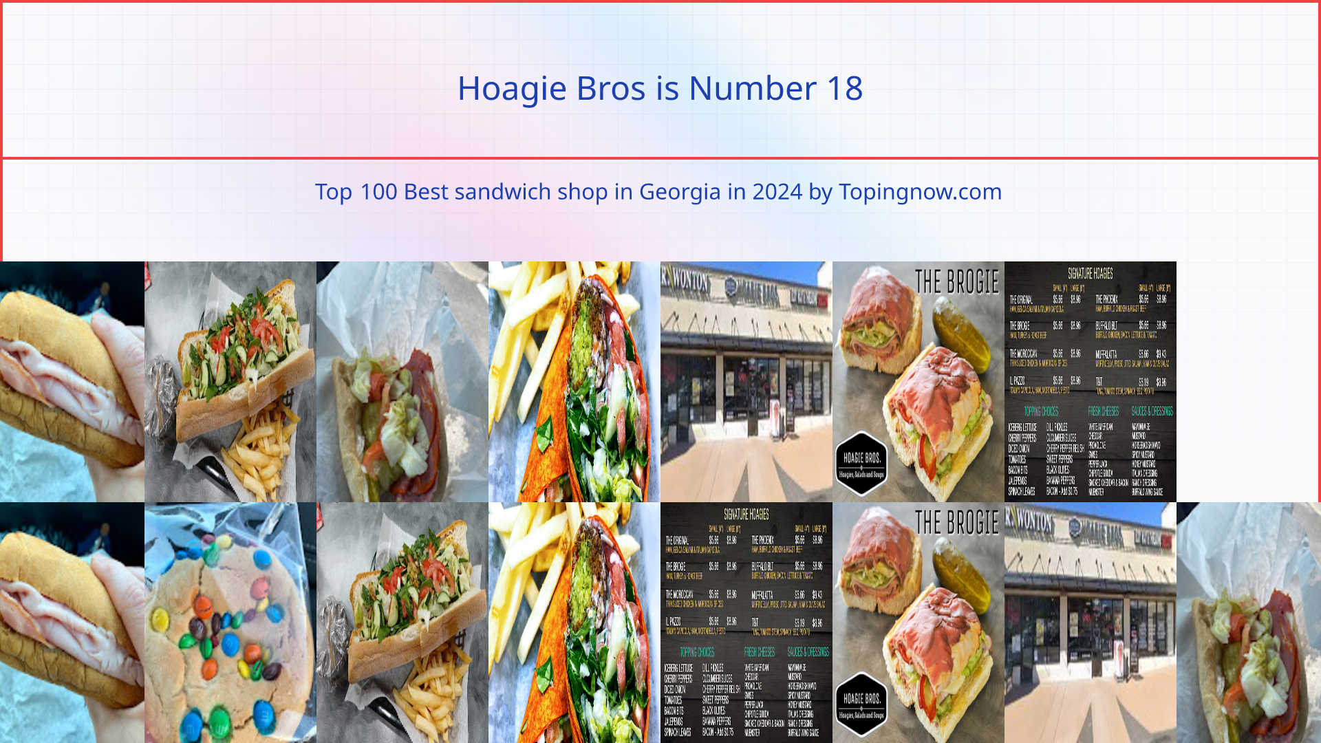 Hoagie Bros: Top 100 Best sandwich shop in Georgia in 2025