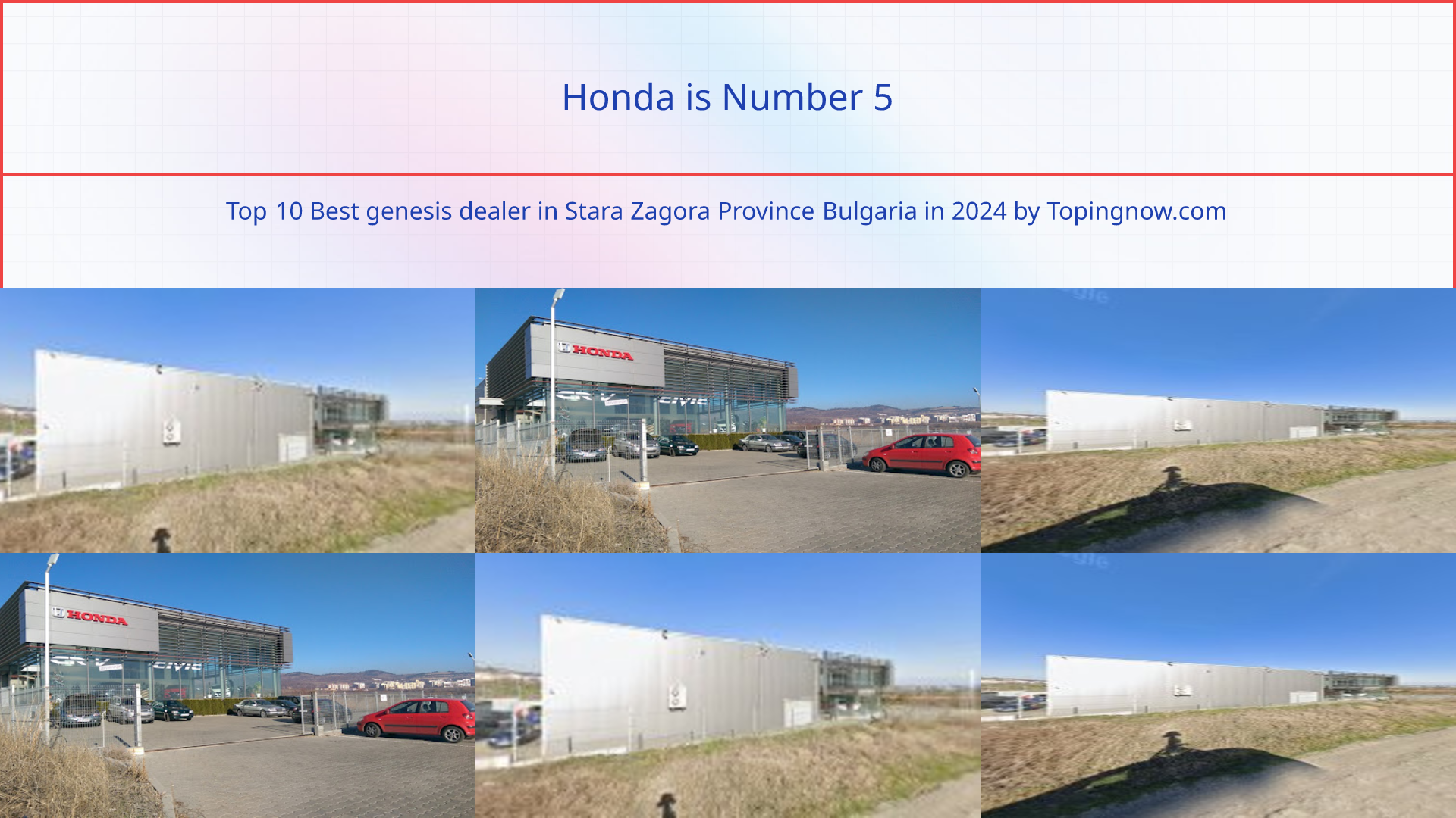 Honda: Top 10 Best genesis dealer in Stara Zagora Province Bulgaria in 2025