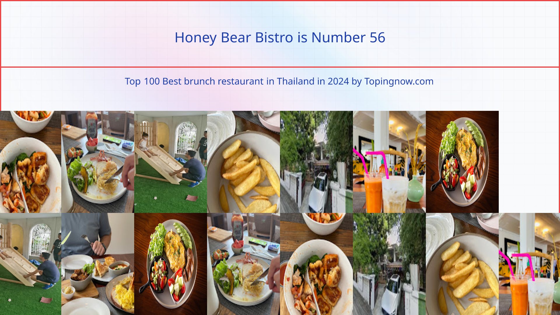 Honey Bear Bistro: Top 100 Best brunch restaurant in Thailand in 2025