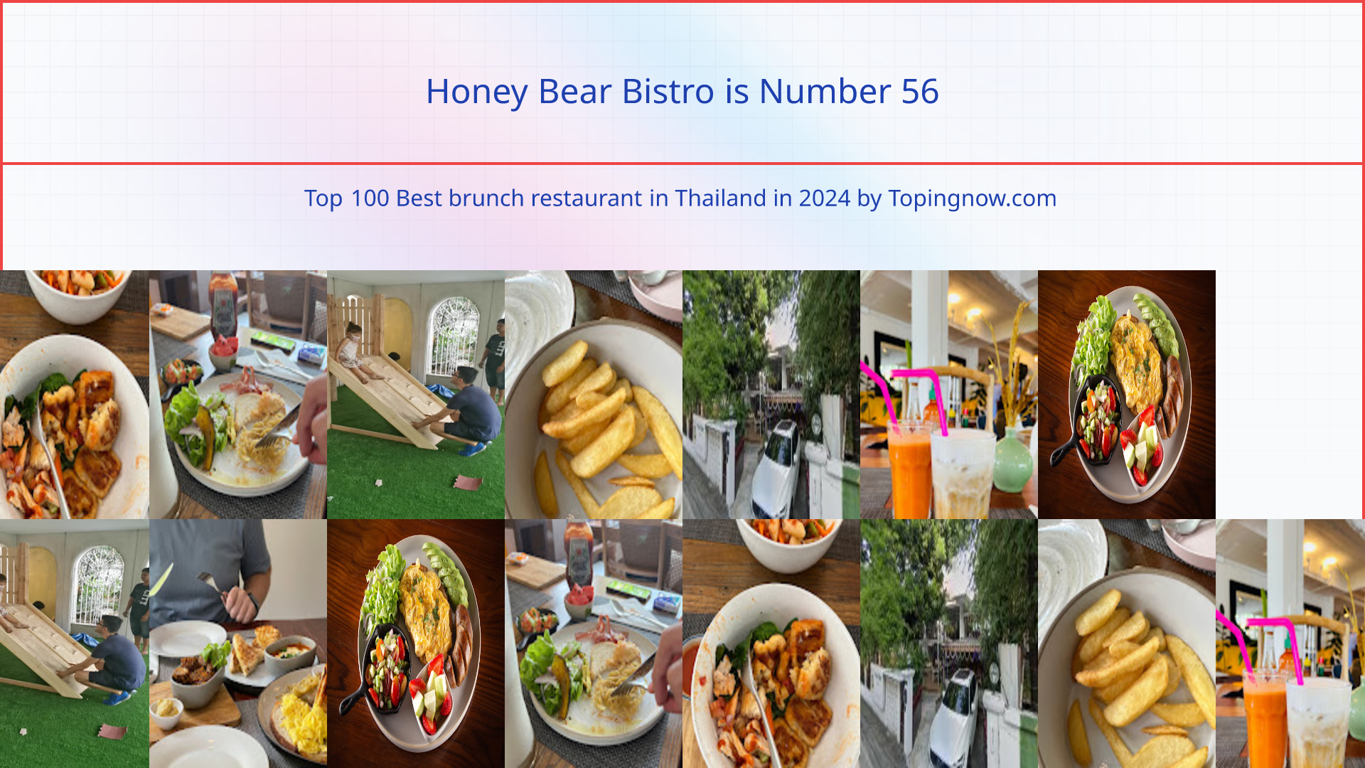 Honey Bear Bistro: Top 100 Best brunch restaurant in Thailand in 2024