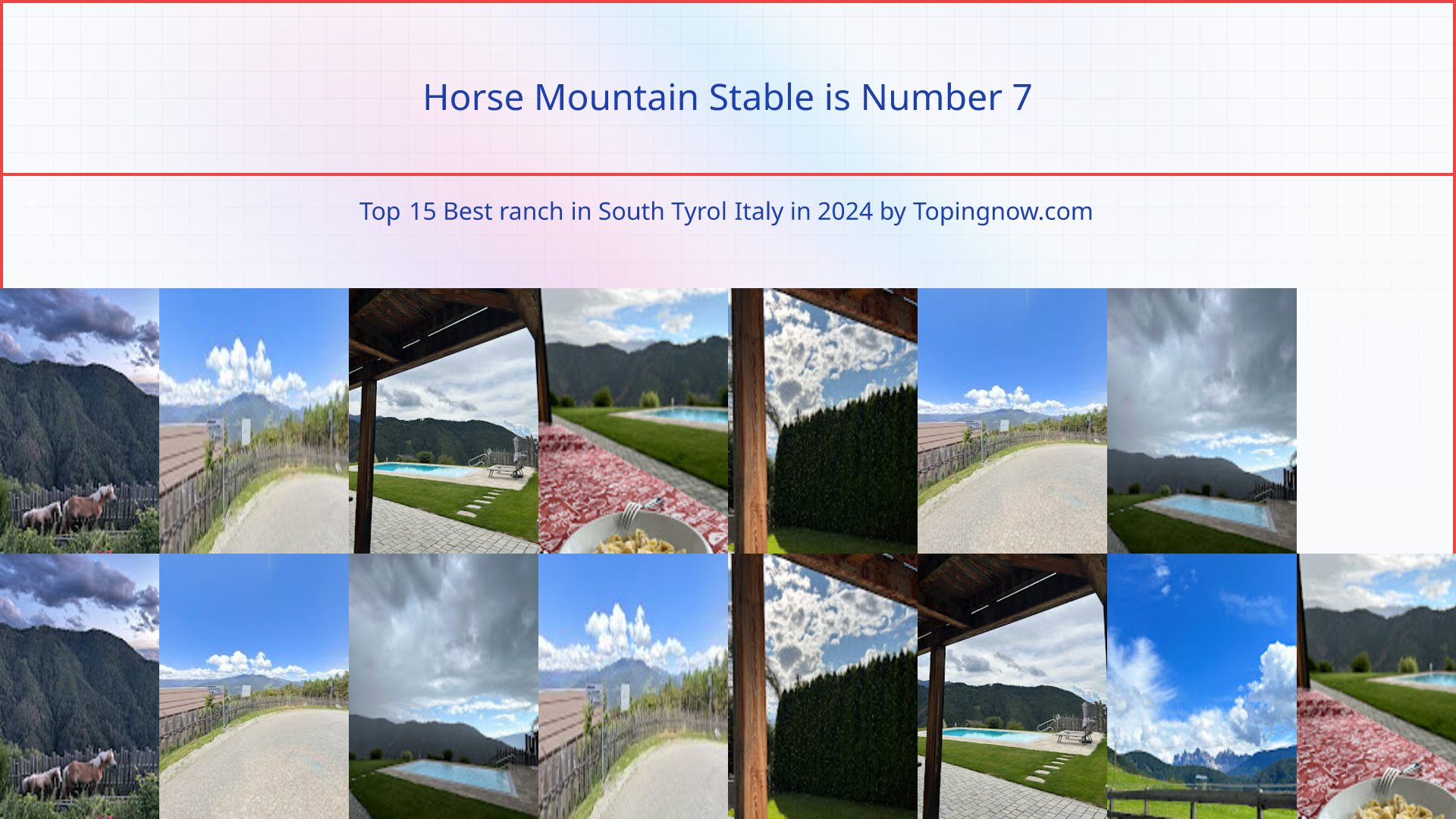 Horse Mountain Stable: Top 15 Best ranch in South Tyrol Italy in 2025