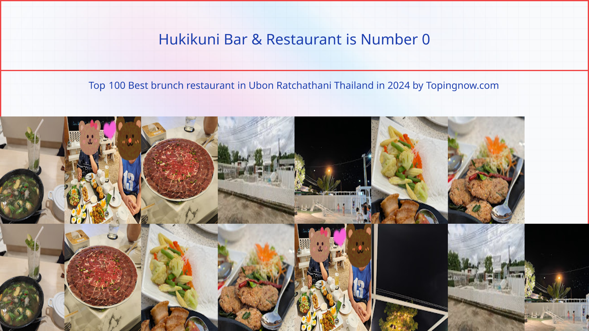 Hukikuni Bar & Restaurant: Top 100 Best brunch restaurant in Ubon Ratchathani Thailand in 2024