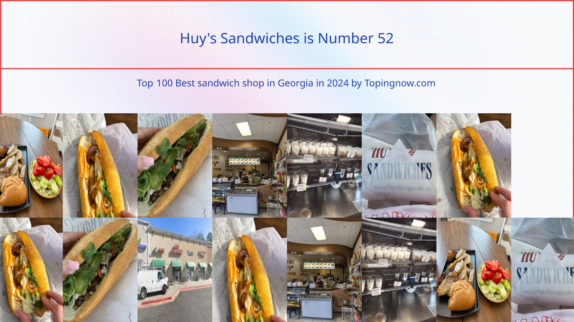 Huy's Sandwiches: Top 100 Best sandwich shop in Georgia in 2024