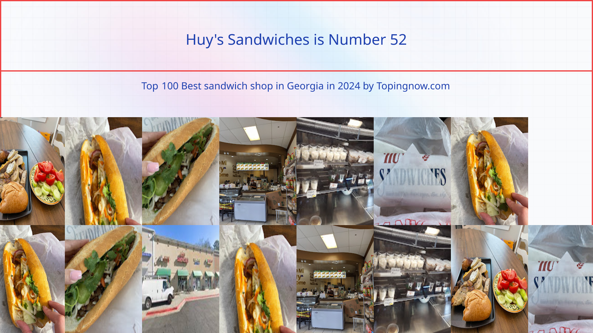 Huy's Sandwiches: Top 100 Best sandwich shop in Georgia in 2025