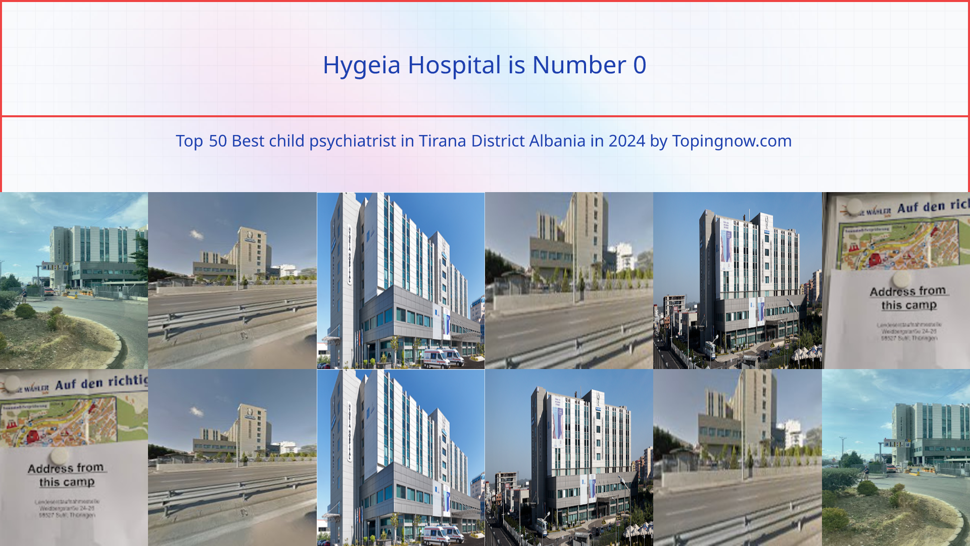 Hygeia Hospital: Top 50 Best child psychiatrist in Tirana District Albania in 2024
