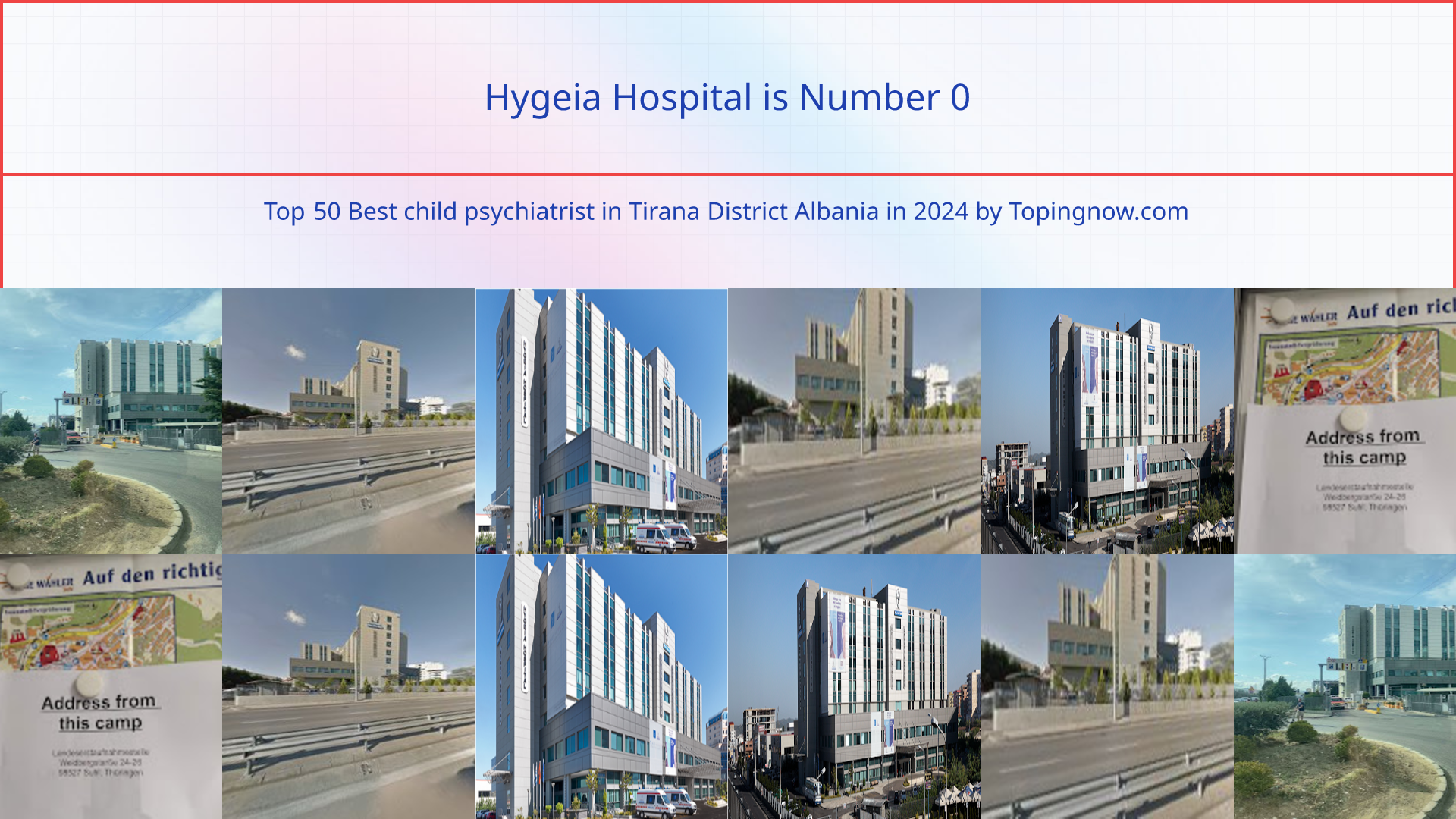 Hygeia Hospital: Top 50 Best child psychiatrist in Tirana District Albania in 2025