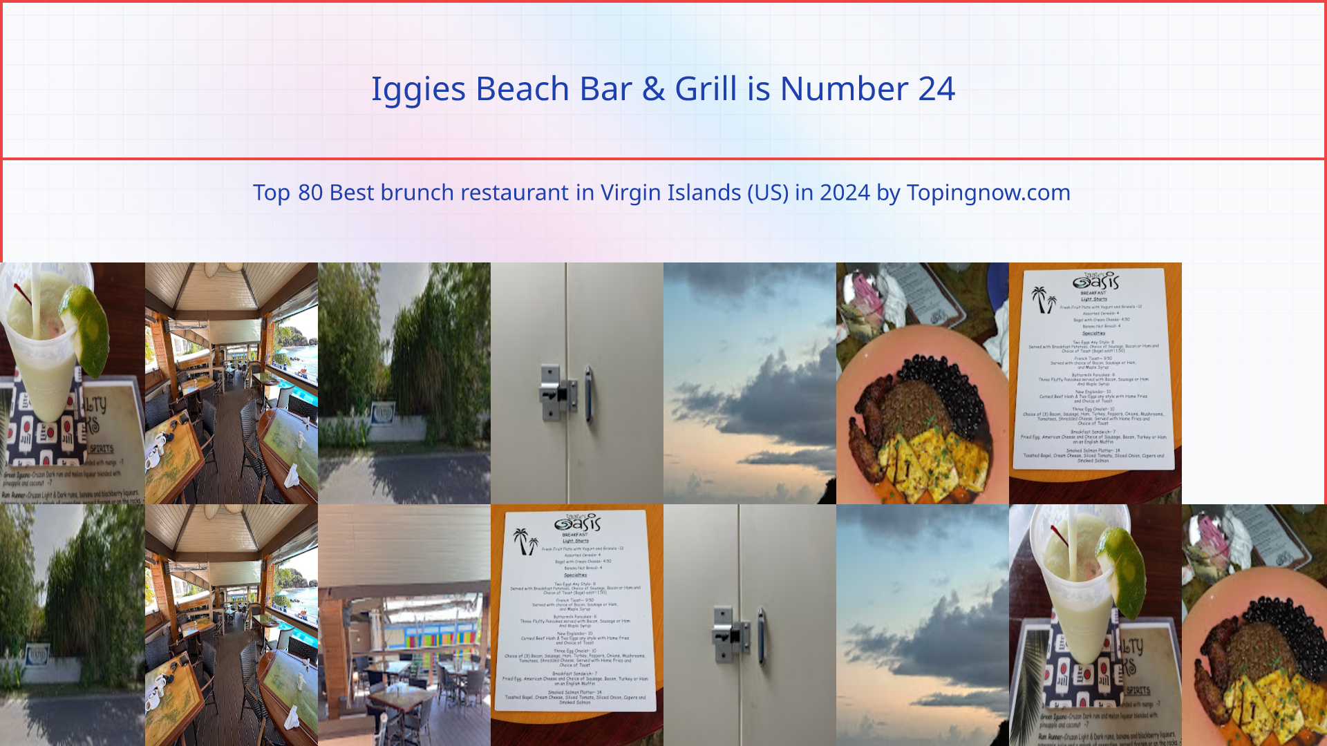 Iggies Beach Bar & Grill: Top 80 Best brunch restaurant in Virgin Islands (US) in 2024