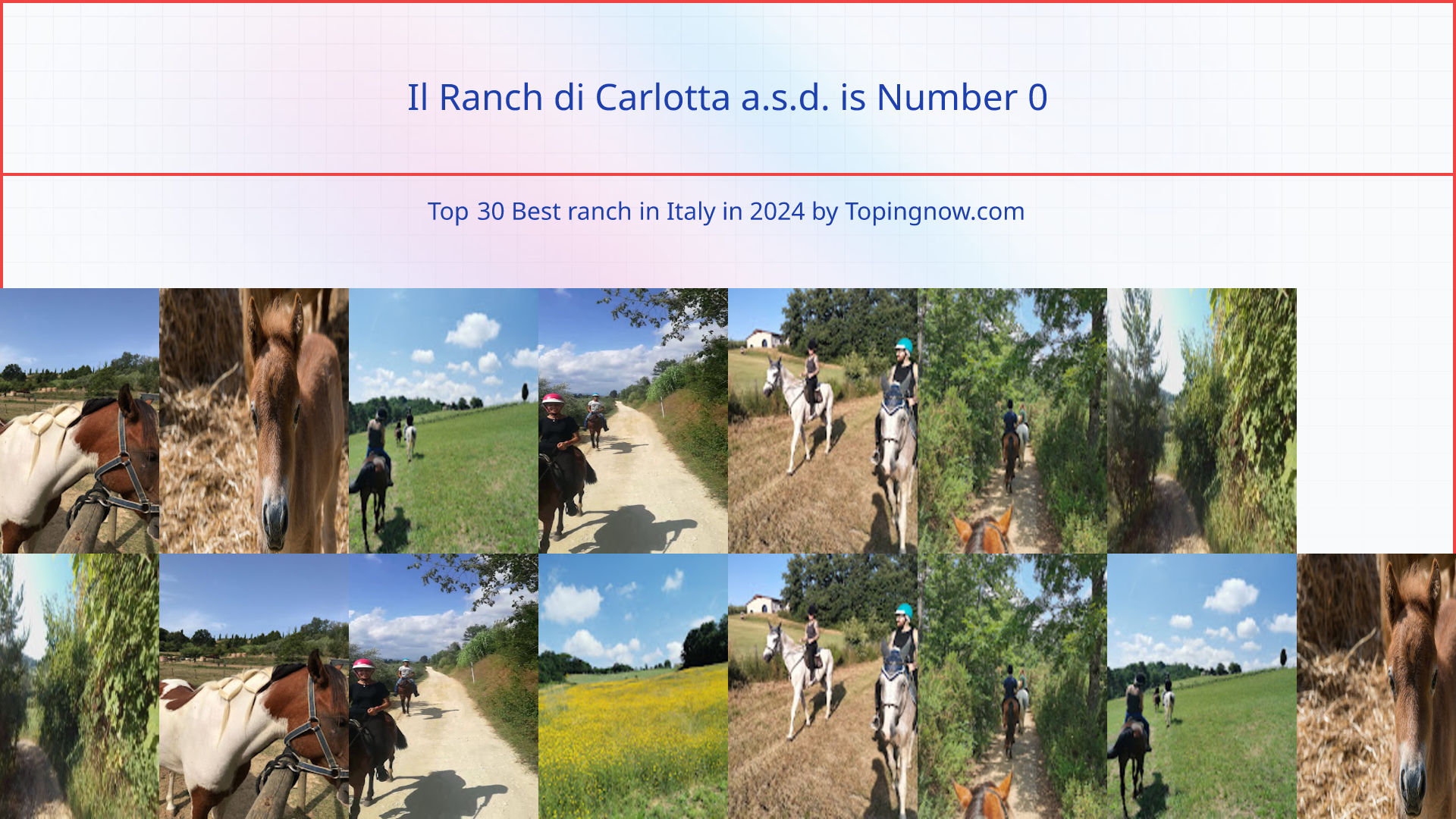 Il Ranch di Carlotta a.s.d.: Top 30 Best ranch in Italy in 2024
