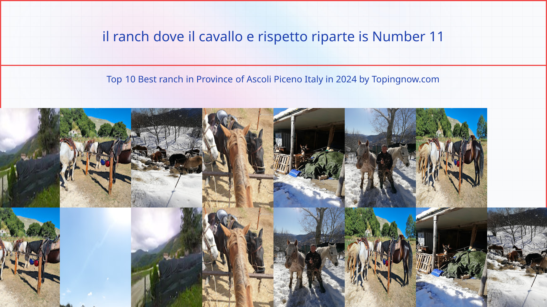 il ranch dove il cavallo e rispetto riparte: Top 10 Best ranch in Province of Ascoli Piceno Italy in 2024