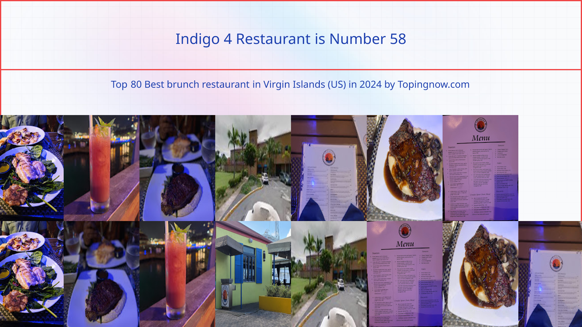 Indigo 4 Restaurant: Top 80 Best brunch restaurant in Virgin Islands (US) in 2024
