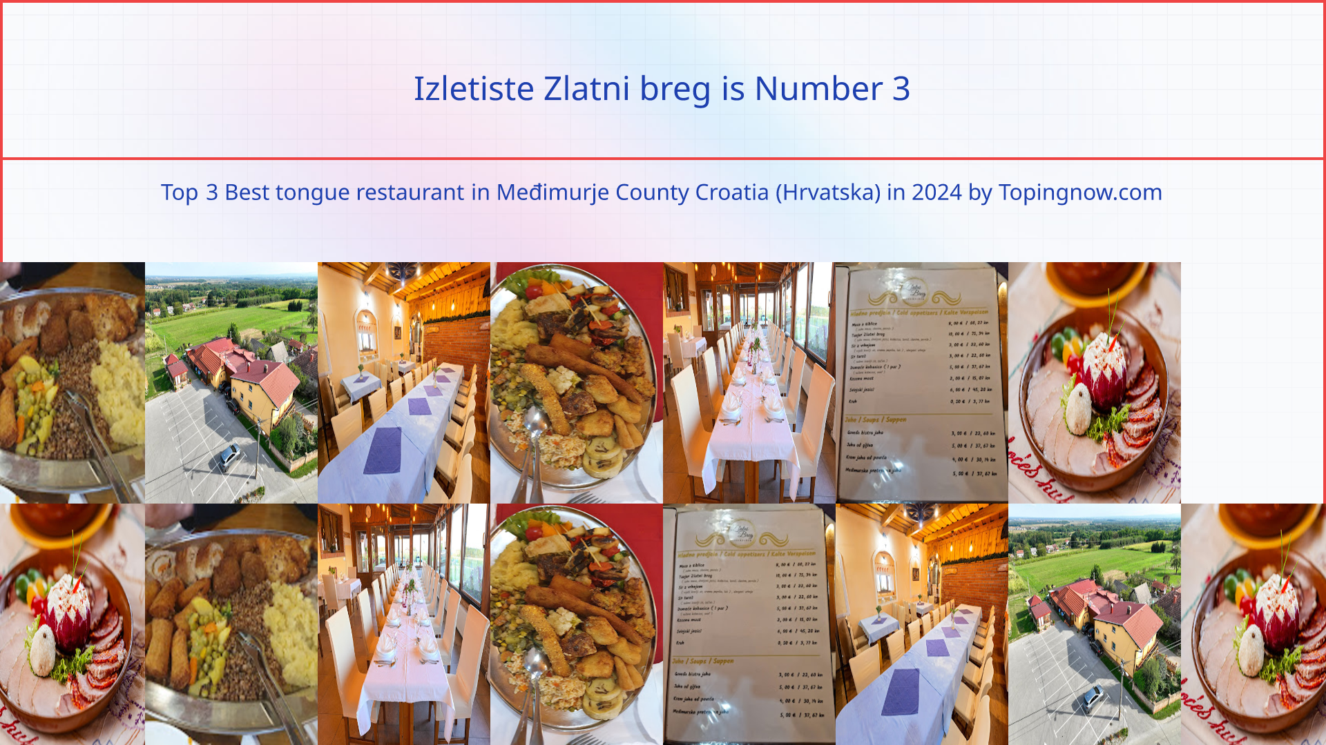 Izletiste Zlatni breg: Top 3 Best tongue restaurant in Međimurje County Croatia (Hrvatska) in 2024