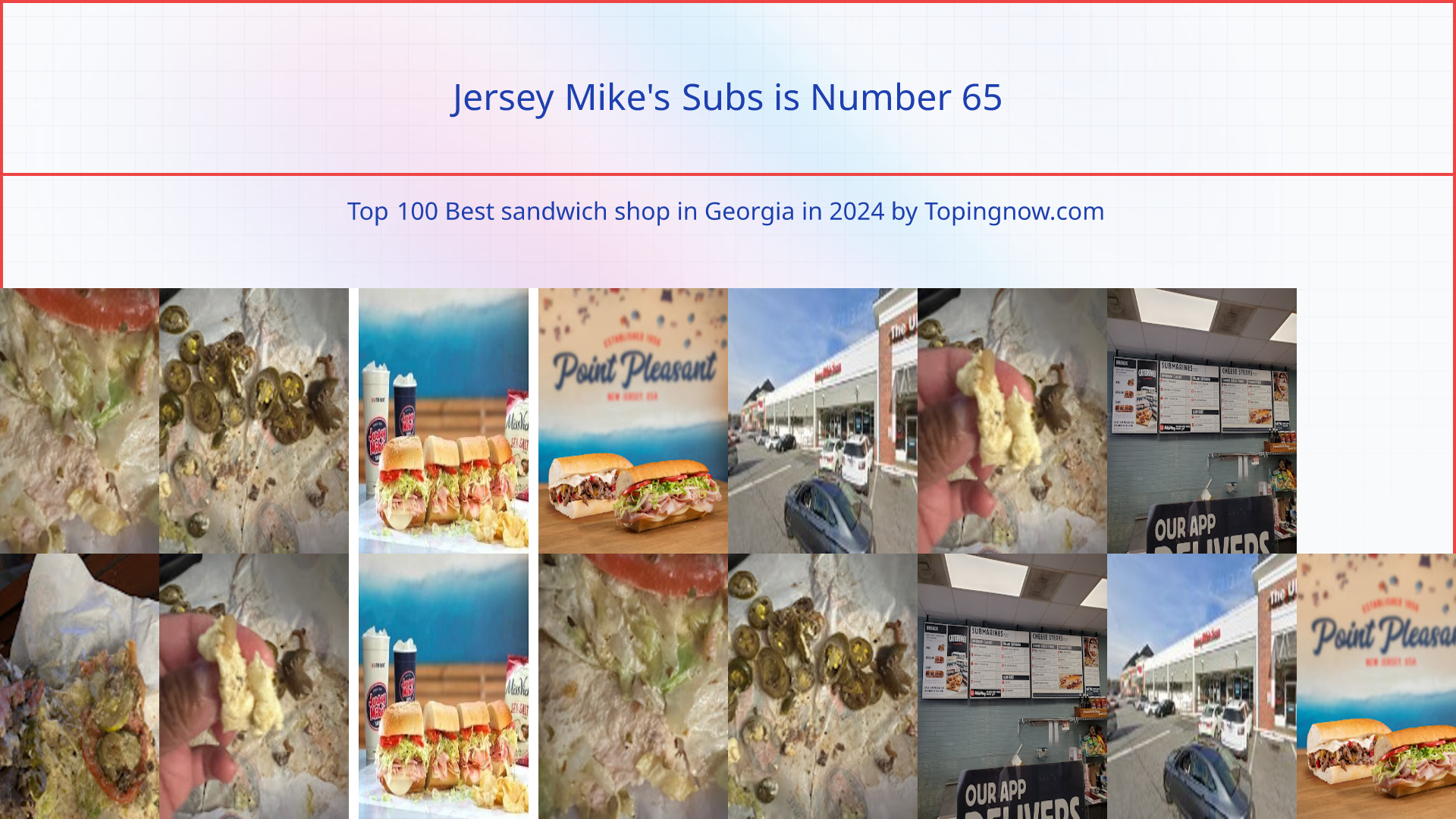 Jersey Mike's Subs: Top 100 Best sandwich shop in Georgia in 2024