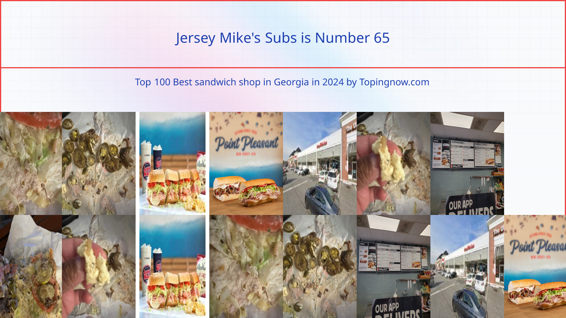 Jersey Mike's Subs: Top 100 Best sandwich shop in Georgia in 2025