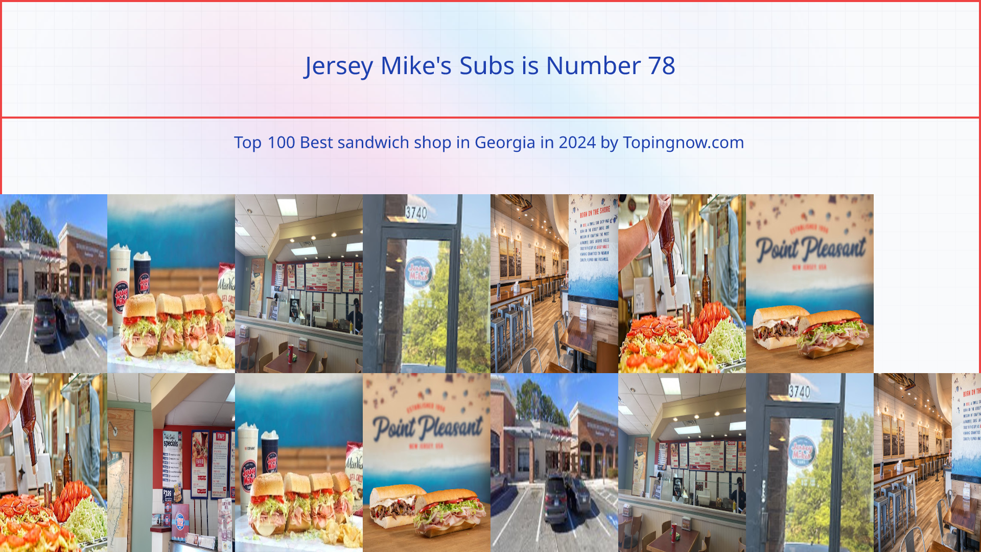 Jersey Mike's Subs: Top 100 Best sandwich shop in Georgia in 2025