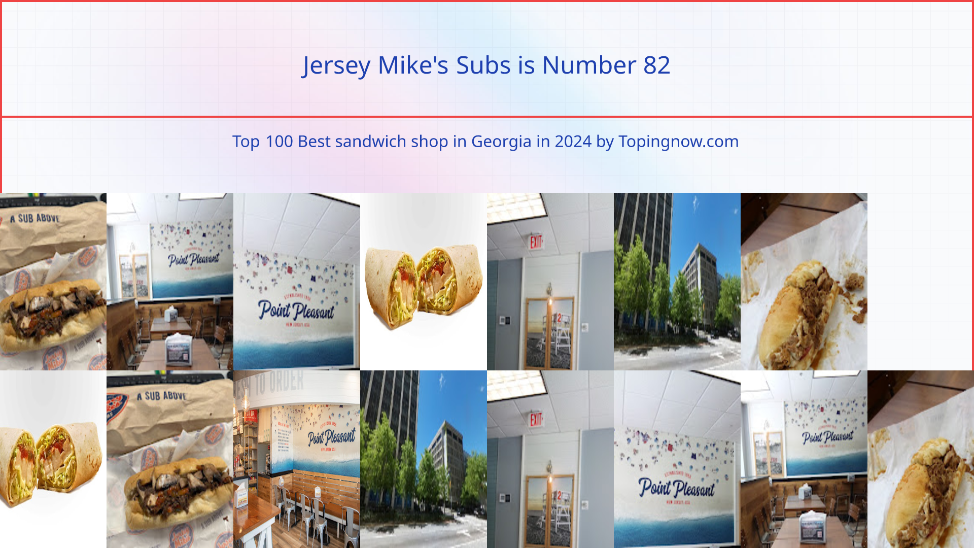 Jersey Mike's Subs: Top 100 Best sandwich shop in Georgia in 2024