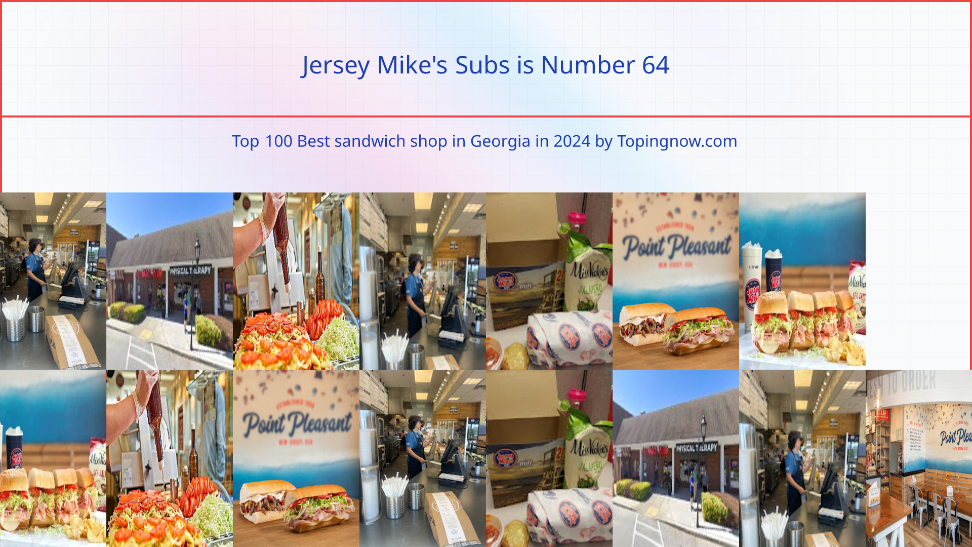 Jersey Mike's Subs: Top 100 Best sandwich shop in Georgia in 2025