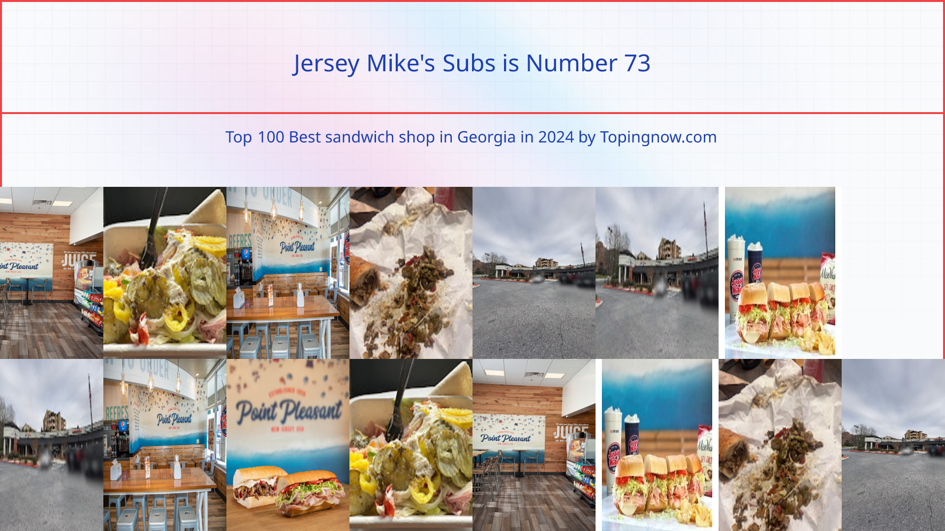 Jersey Mike's Subs: Top 100 Best sandwich shop in Georgia in 2025