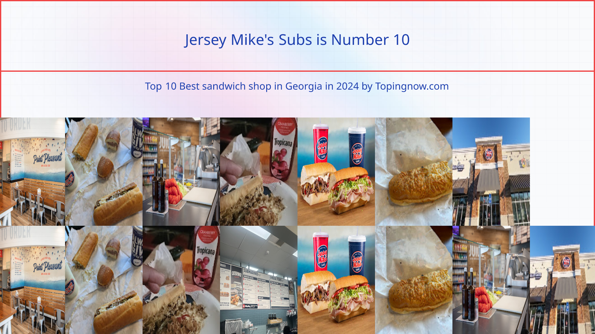 Jersey Mike's Subs: Top 100 Best sandwich shop in Georgia in 2025