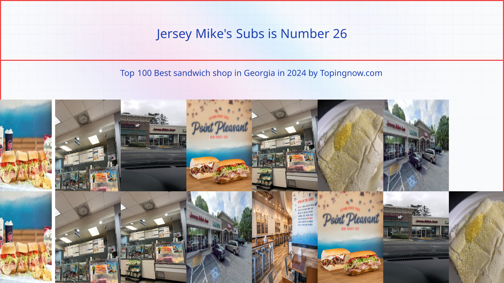 Jersey Mike's Subs: Top 100 Best sandwich shop in Georgia in 2024