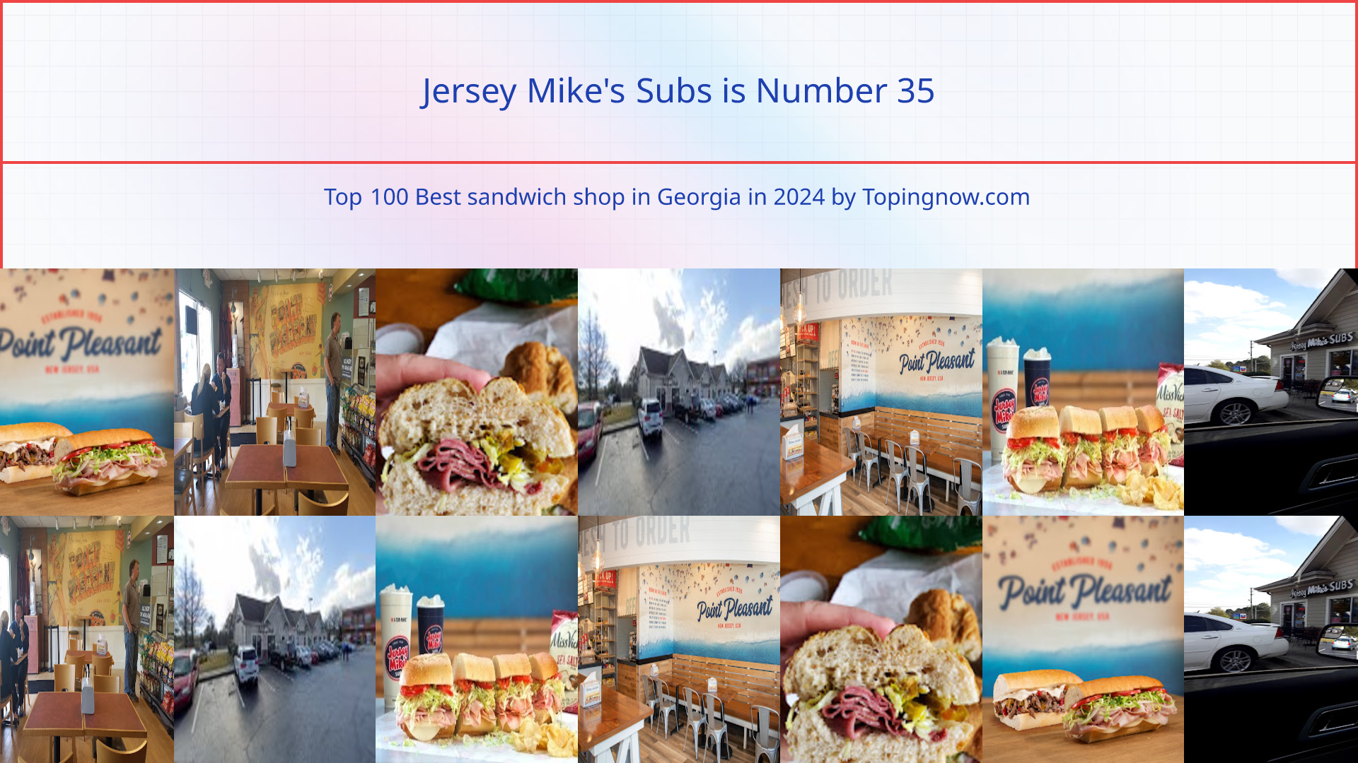 Jersey Mike's Subs: Top 100 Best sandwich shop in Georgia in 2024