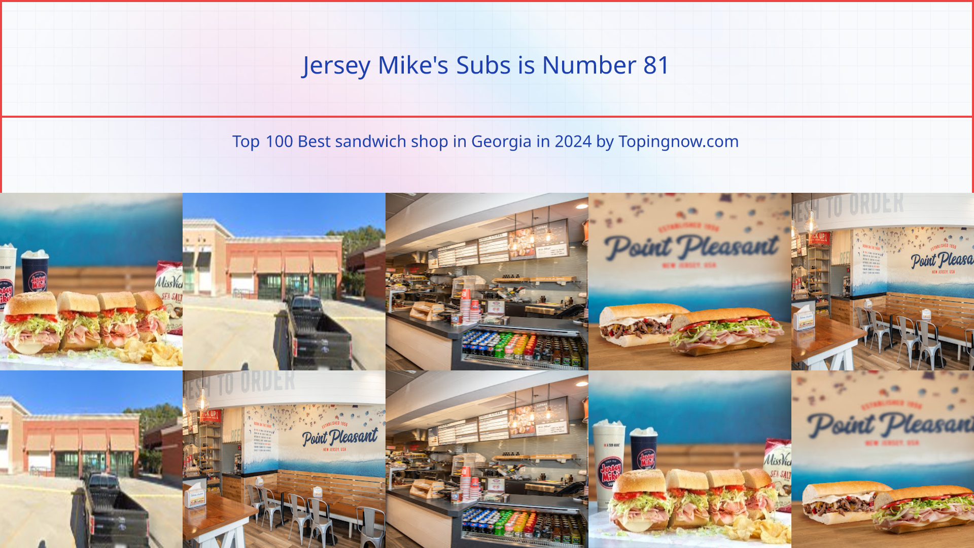 Jersey Mike's Subs: Top 100 Best sandwich shop in Georgia in 2024