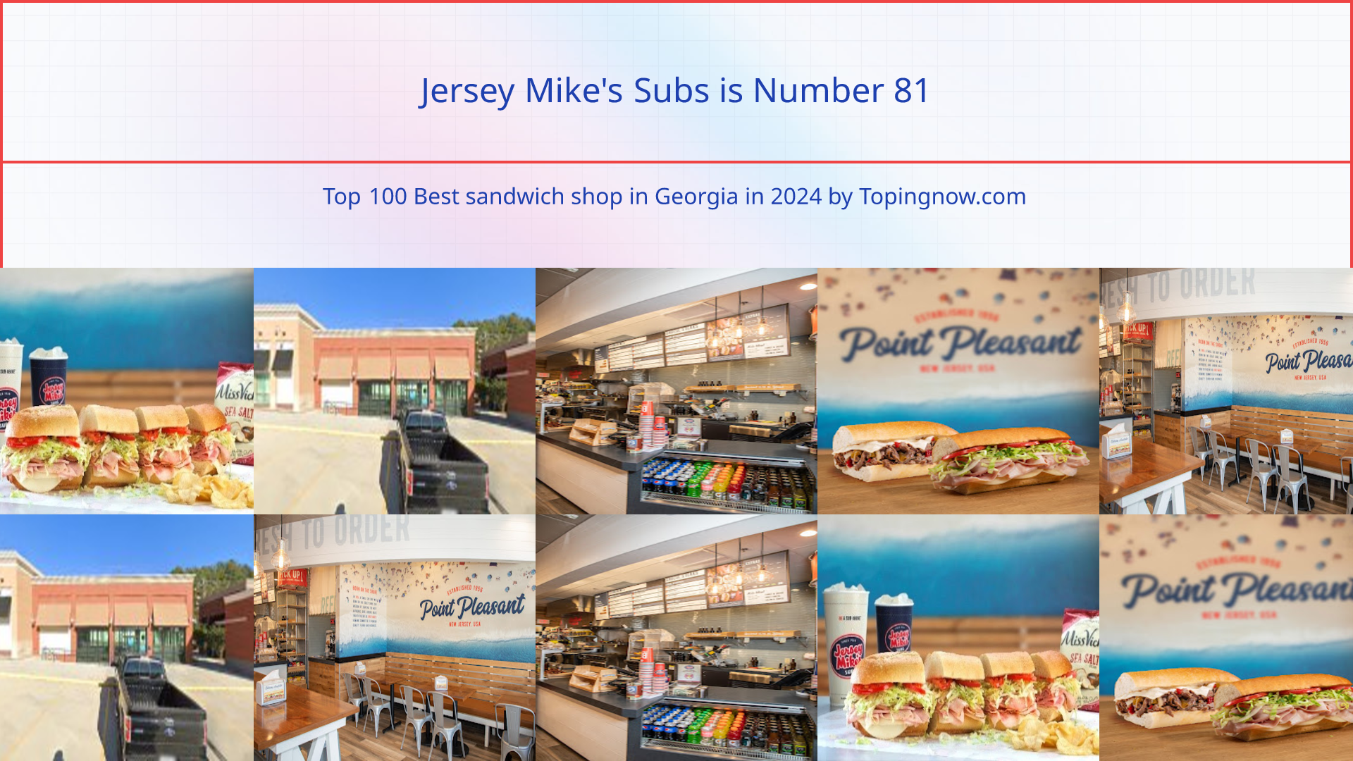 Jersey Mike's Subs: Top 100 Best sandwich shop in Georgia in 2025