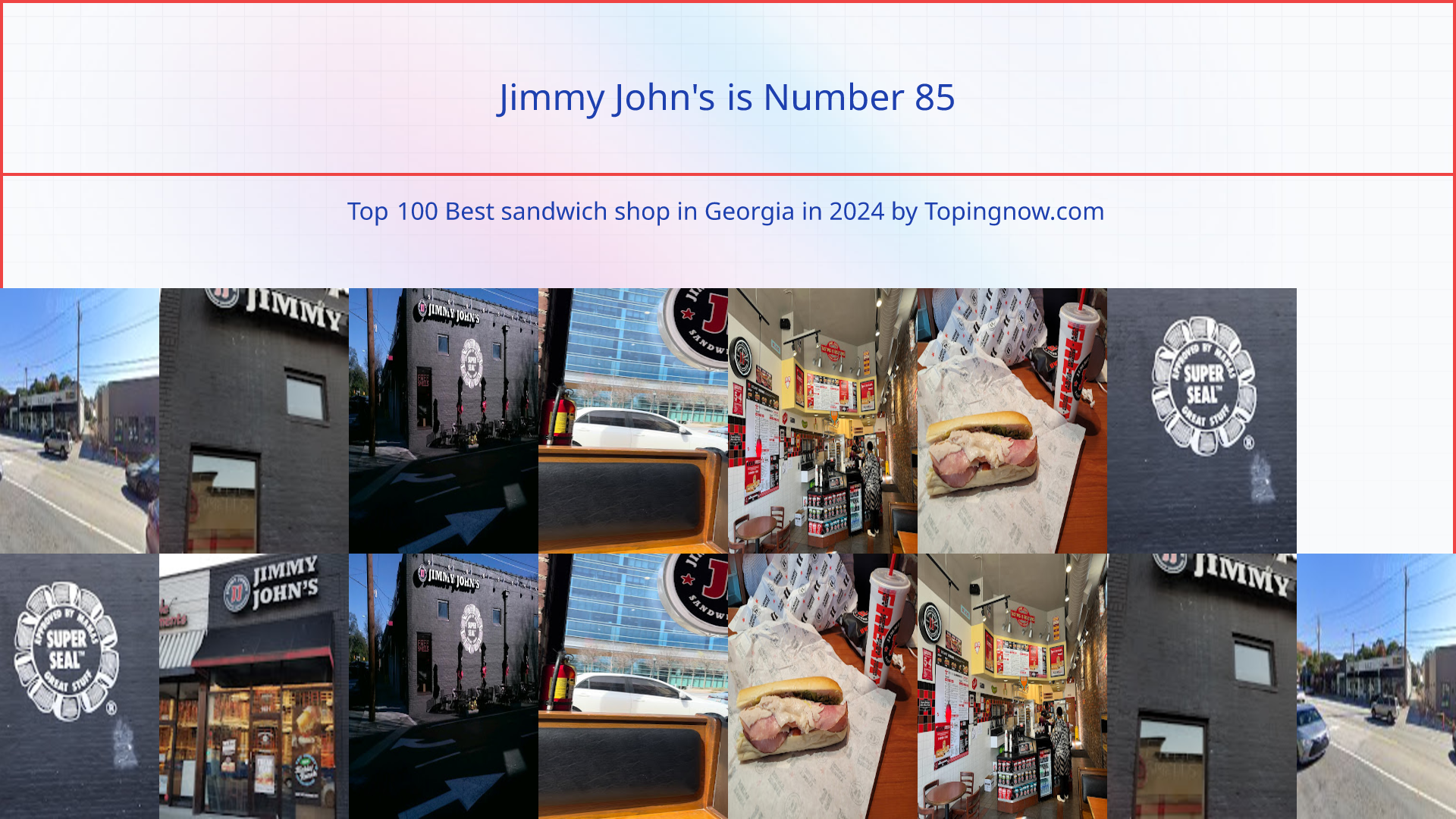 Jimmy John's: Top 100 Best sandwich shop in Georgia in 2025