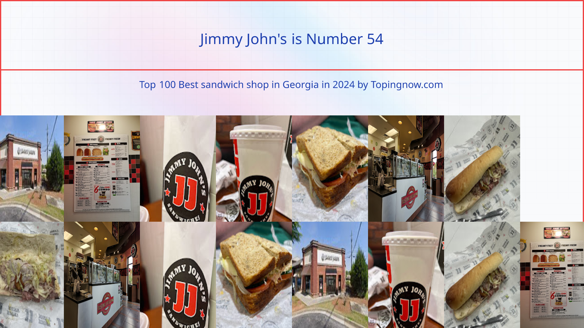 Jimmy John's: Top 100 Best sandwich shop in Georgia in 2024