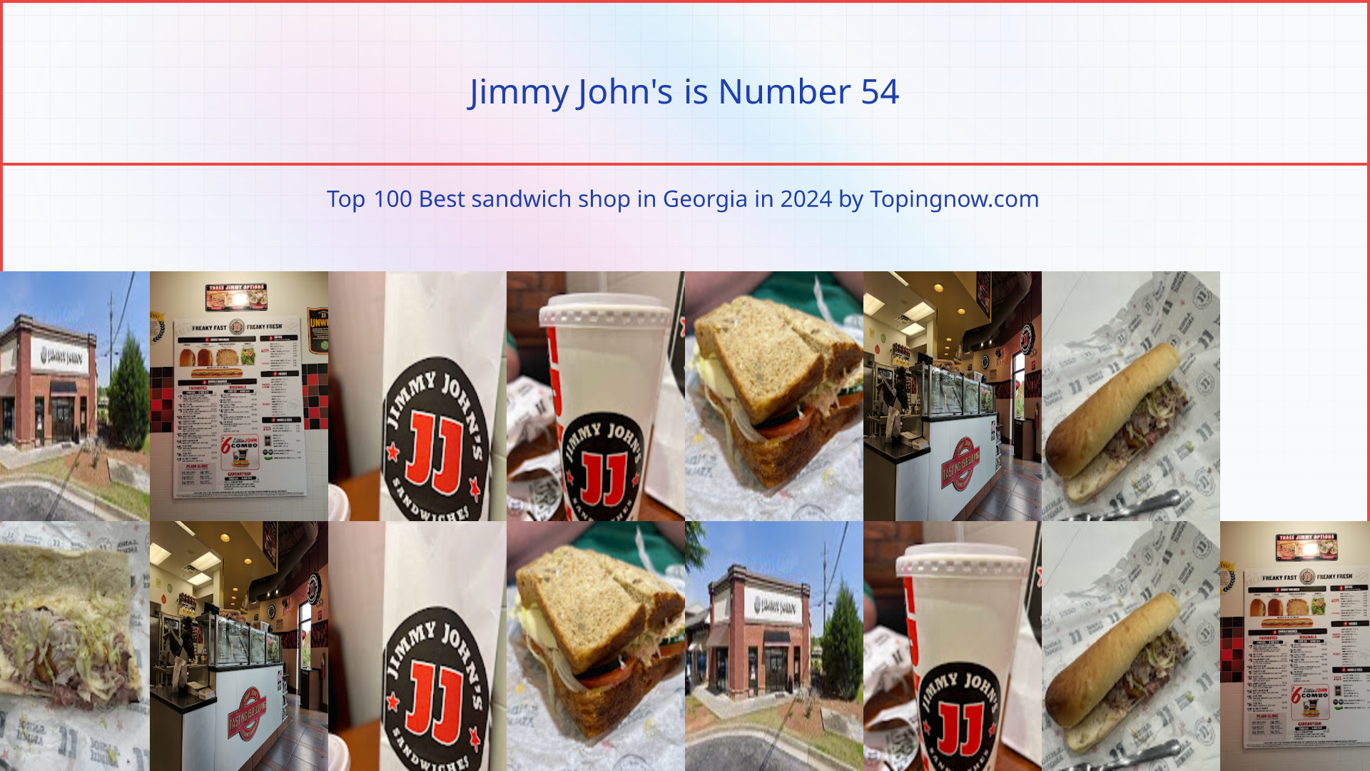 Jimmy John's: Top 100 Best sandwich shop in Georgia in 2025