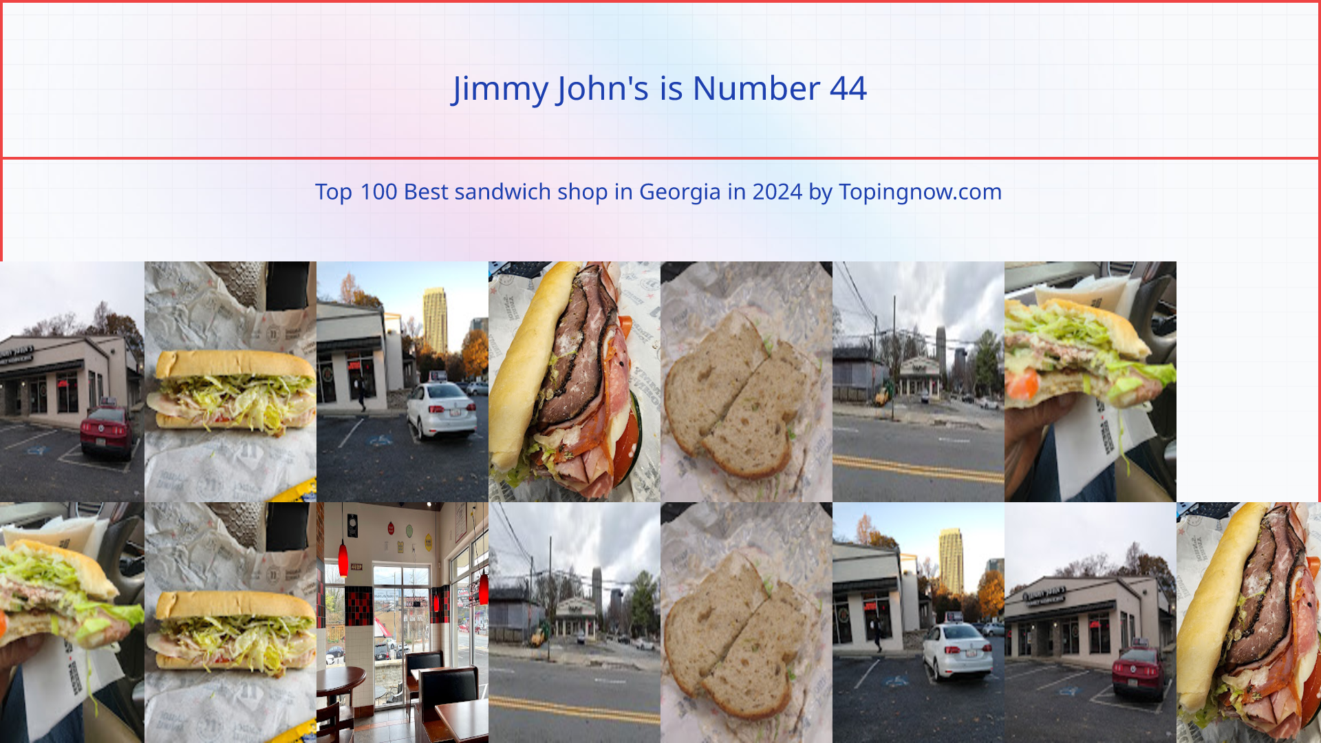 Jimmy John's: Top 100 Best sandwich shop in Georgia in 2025