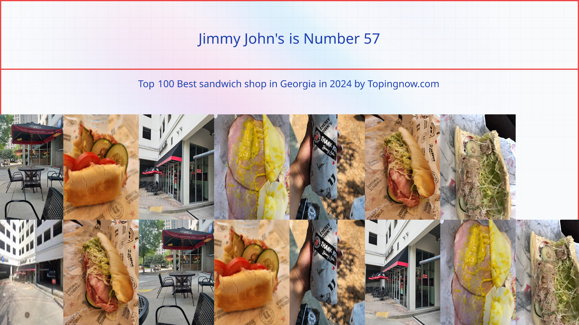 Jimmy John's: Top 100 Best sandwich shop in Georgia in 2024