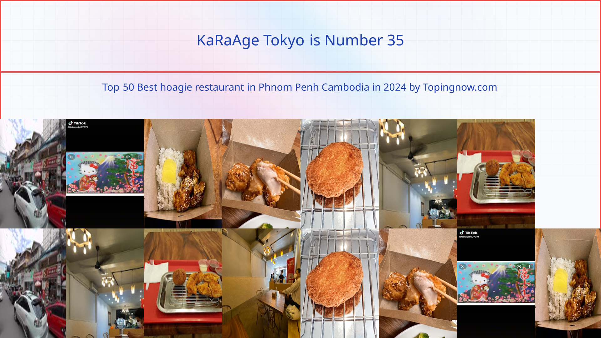 KaRaAge Tokyo: Top 50 Best hoagie restaurant in Phnom Penh Cambodia in 2024