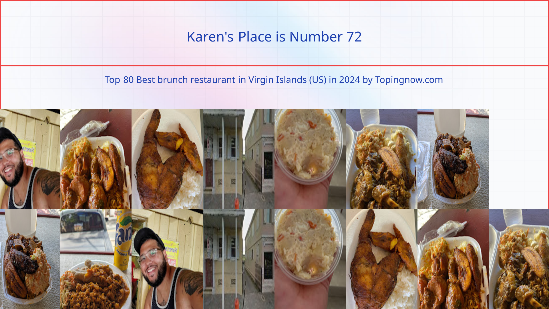 Karen's Place: Top 80 Best brunch restaurant in Virgin Islands (US) in 2024