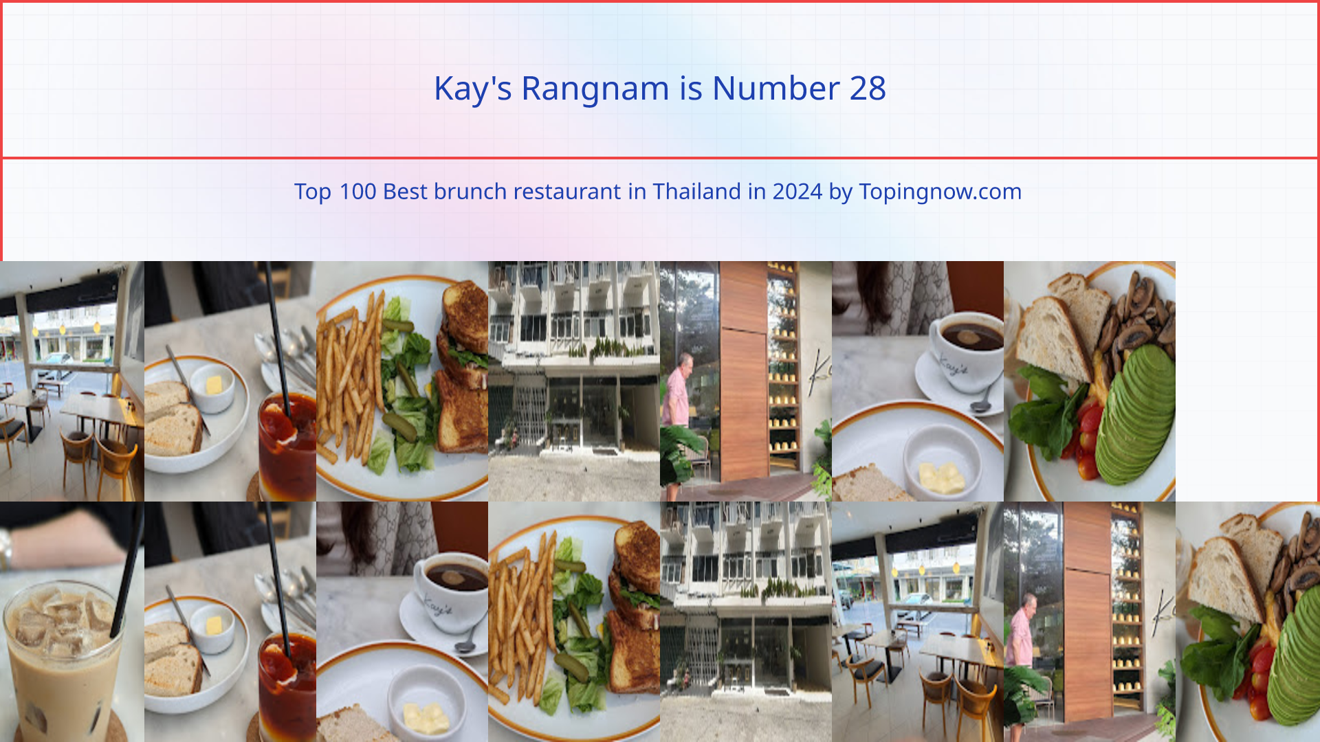 Kay's Rangnam: Top 100 Best brunch restaurant in Thailand in 2025