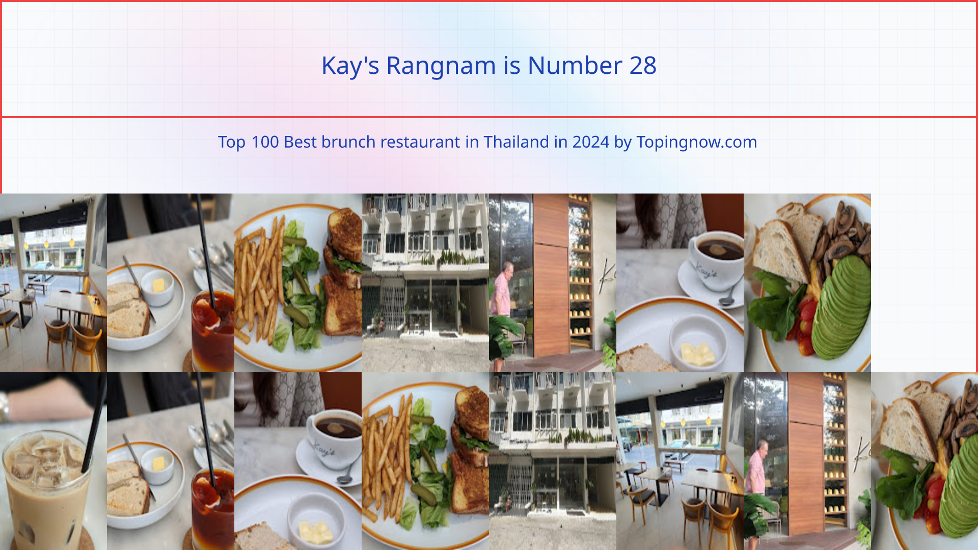 Kay's Rangnam: Top 100 Best brunch restaurant in Thailand in 2024