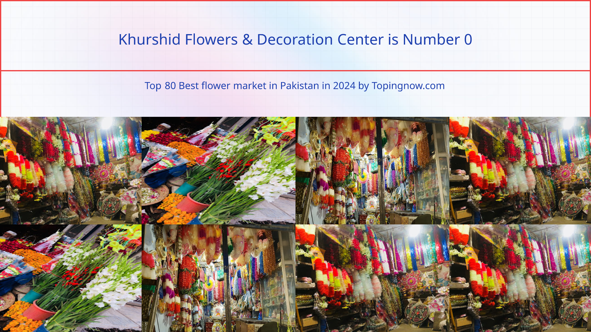 Khurshid Flowers & Decoration Center: Top 80 Best flower market in Pakistan in 2024