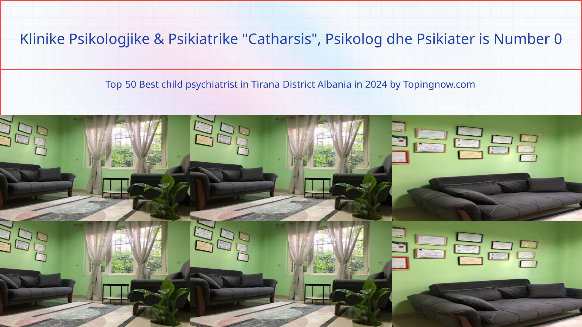 Klinike Psikologjike & Psikiatrike "Catharsis", Psikolog dhe Psikiater: Top 50 Best child psychiatrist in Tirana District Albania in 2025