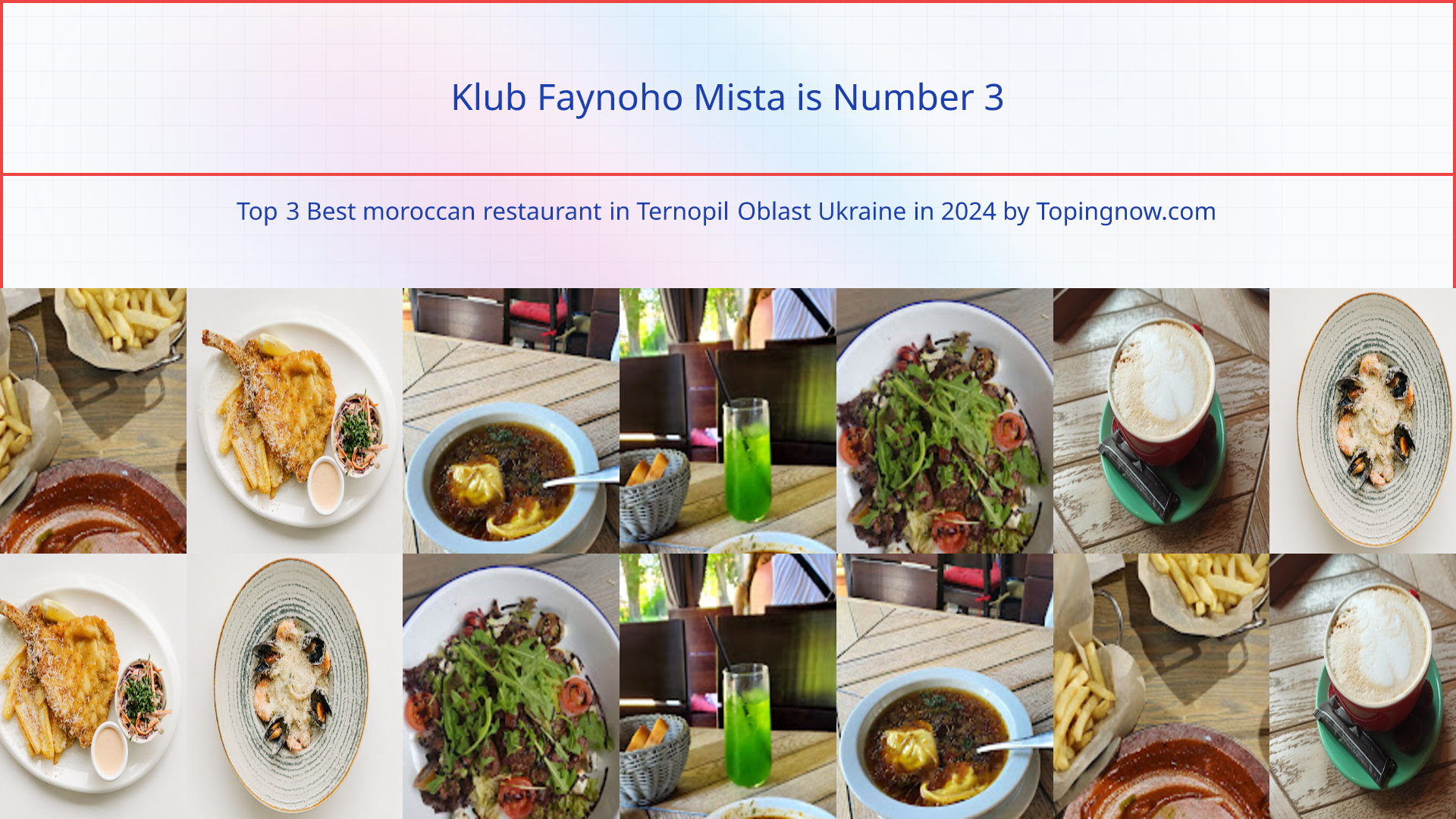 Klub Faynoho Mista: Top 3 Best moroccan restaurant in Ternopil Oblast Ukraine in 2024