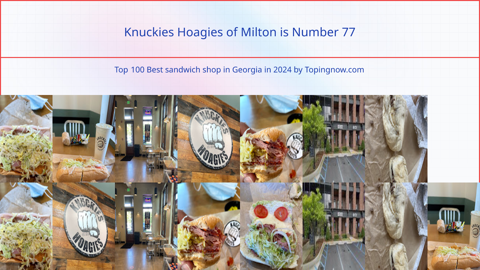 Knuckies Hoagies of Milton: Top 100 Best sandwich shop in Georgia in 2025