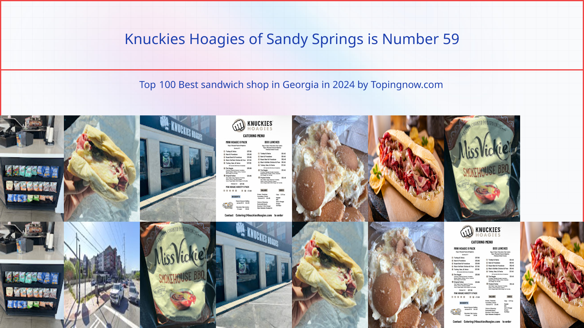 Knuckies Hoagies of Sandy Springs: Top 100 Best sandwich shop in Georgia in 2025