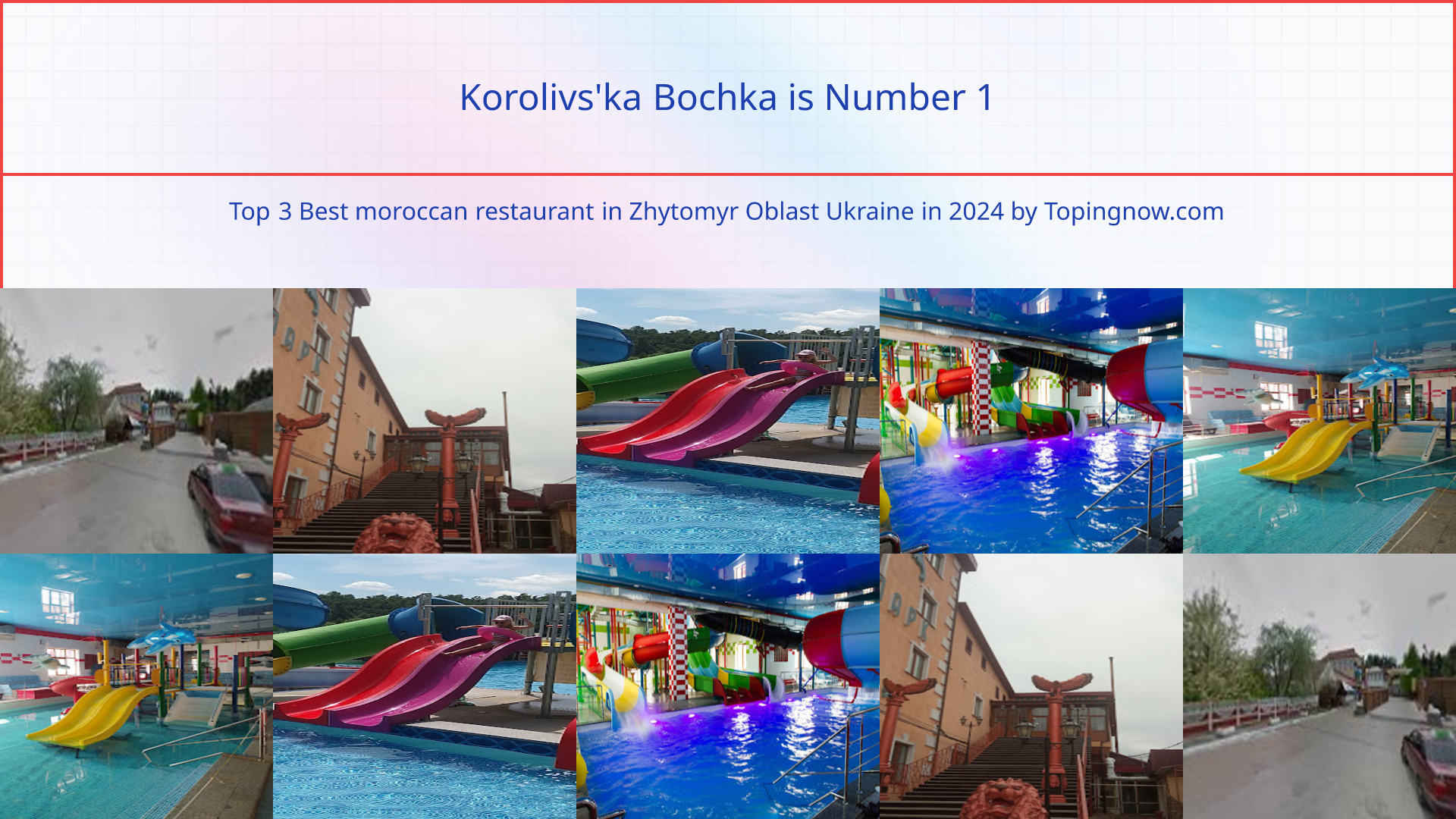 Korolivs'ka Bochka: Top 3 Best moroccan restaurant in Zhytomyr Oblast Ukraine in 2024