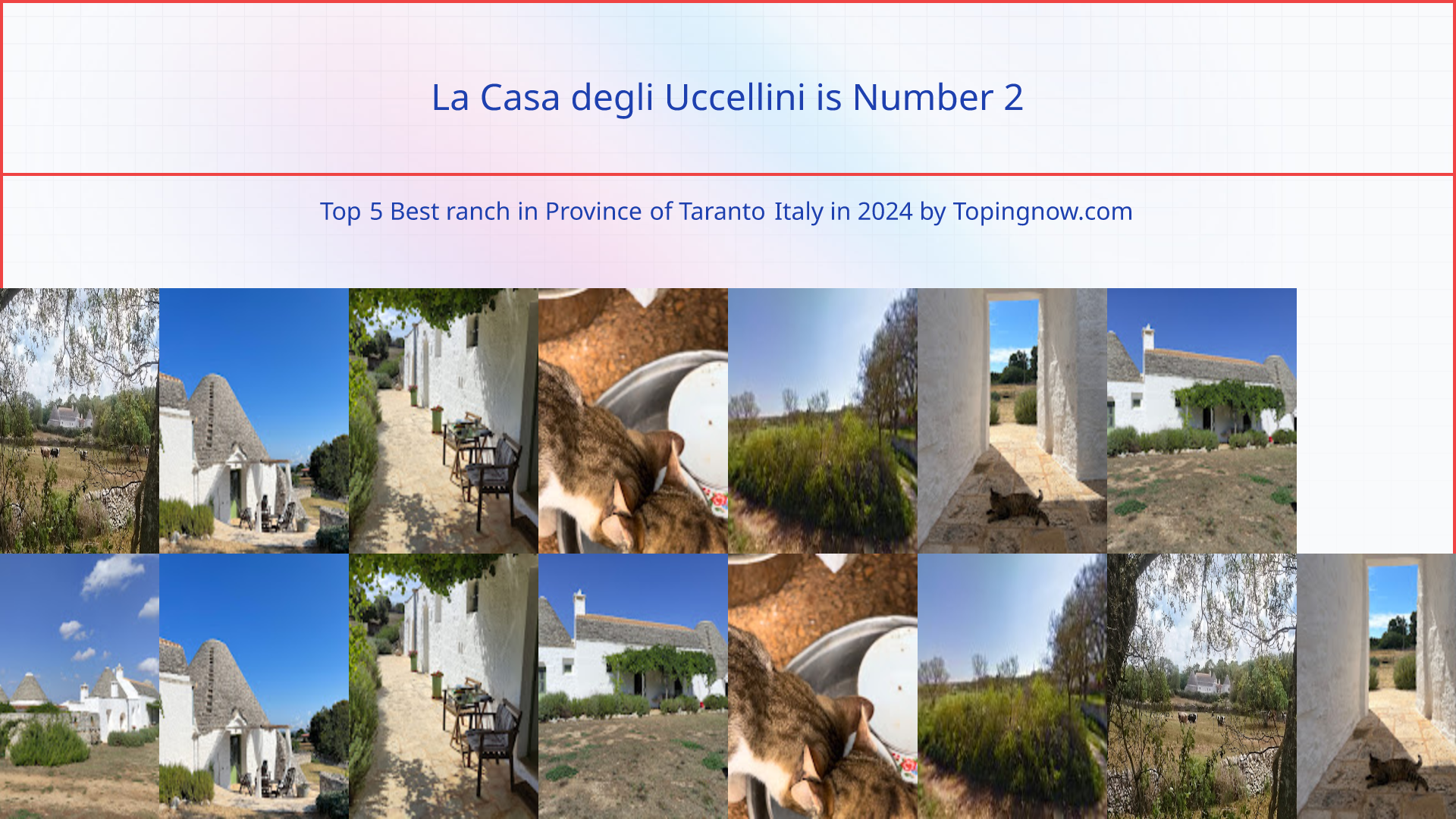 La Casa degli Uccellini: Top 5 Best ranch in Province of Taranto Italy in 2024