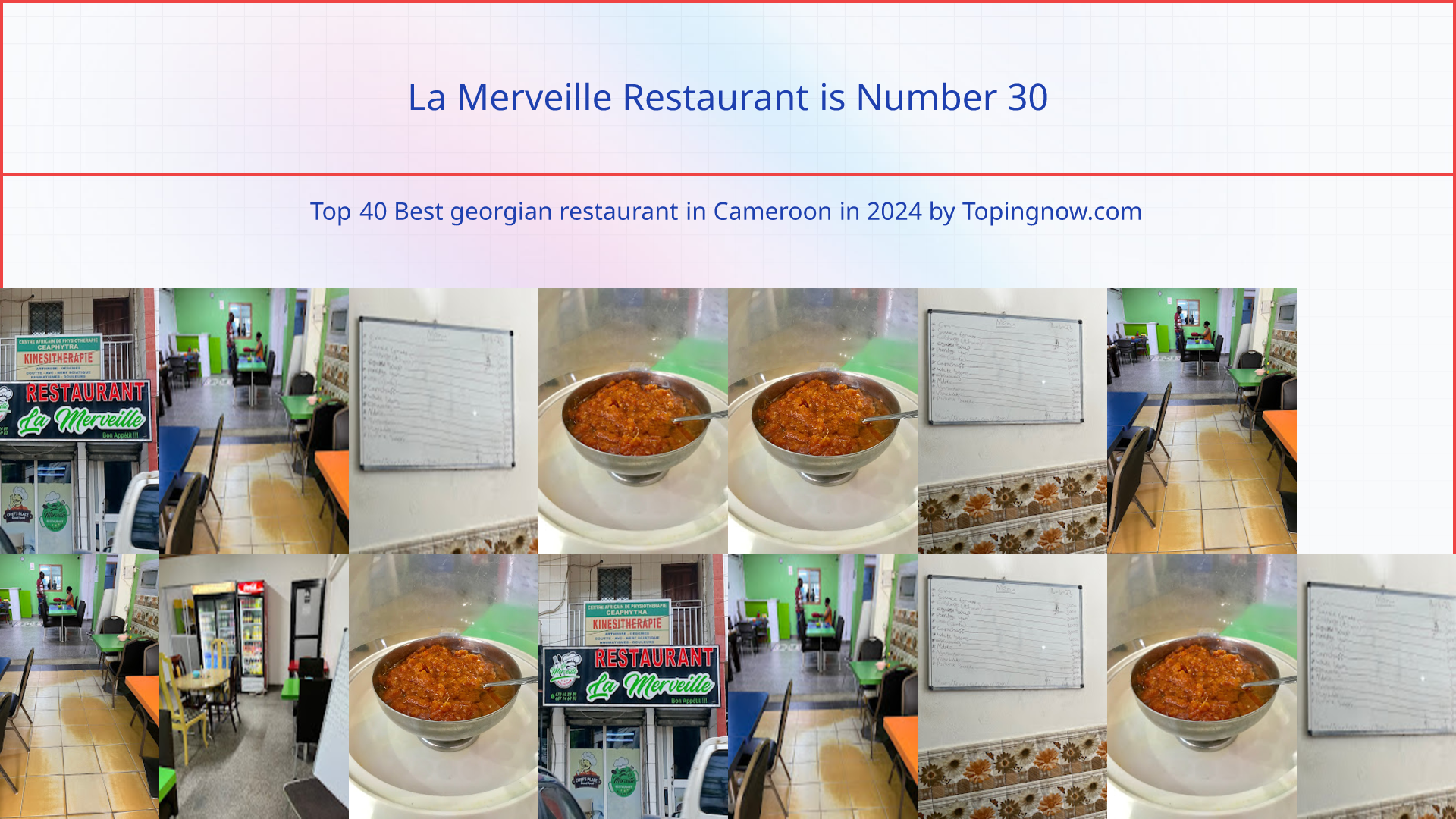 La Merveille Restaurant: Top 40 Best georgian restaurant in Cameroon in 2024
